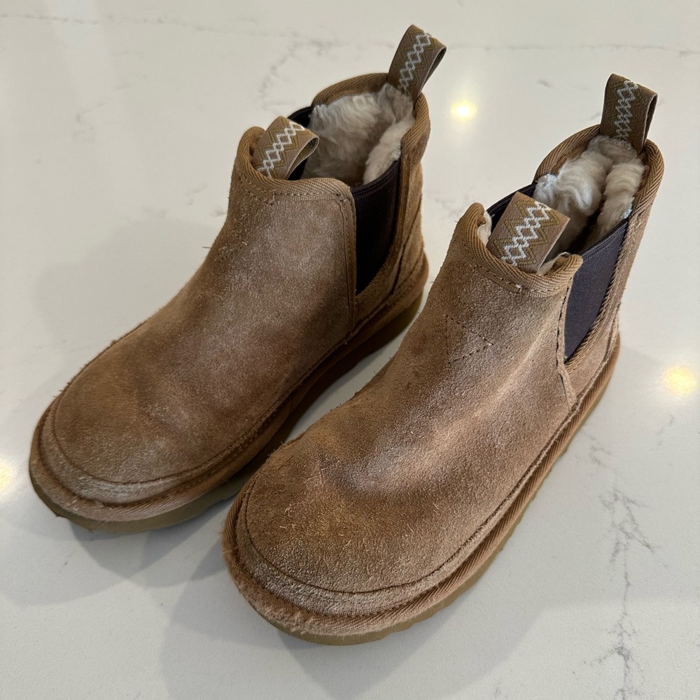 UGG Tan Suede Boots with Shearling